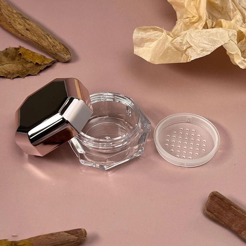 8g Capacity Cosmetic Sub Box Plastic Setting Powder Jar Loose Powder Case Travel Makeup Use