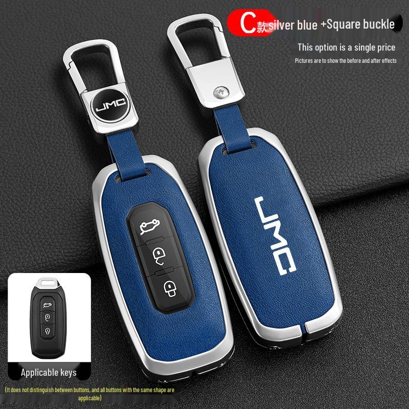 Jiangling Yuhu 7 Key Case: Fits Yusheng S350/S330, Transit, New Baodian - Metal Shell for Men