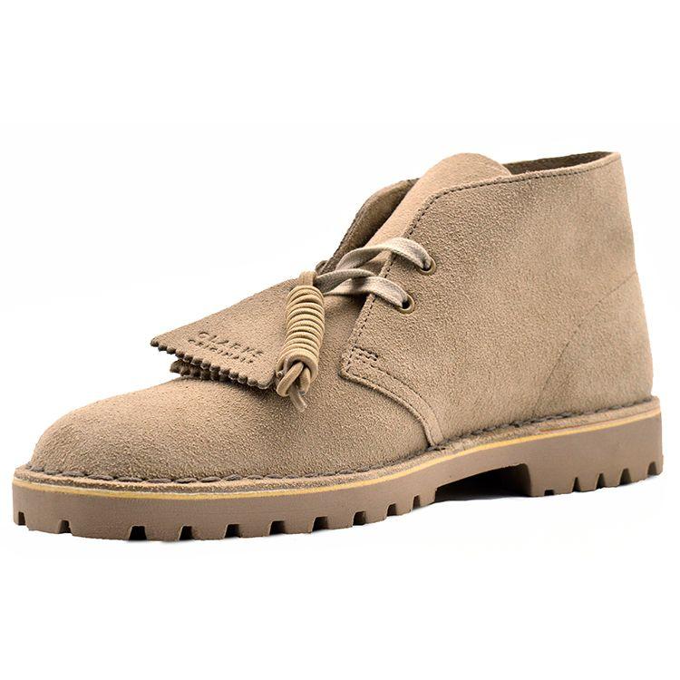 Clarks Desert Rock Верхний слой кожи Шнуровка Короткие ботинки Мужские короткие ботинки Песочный 261627047