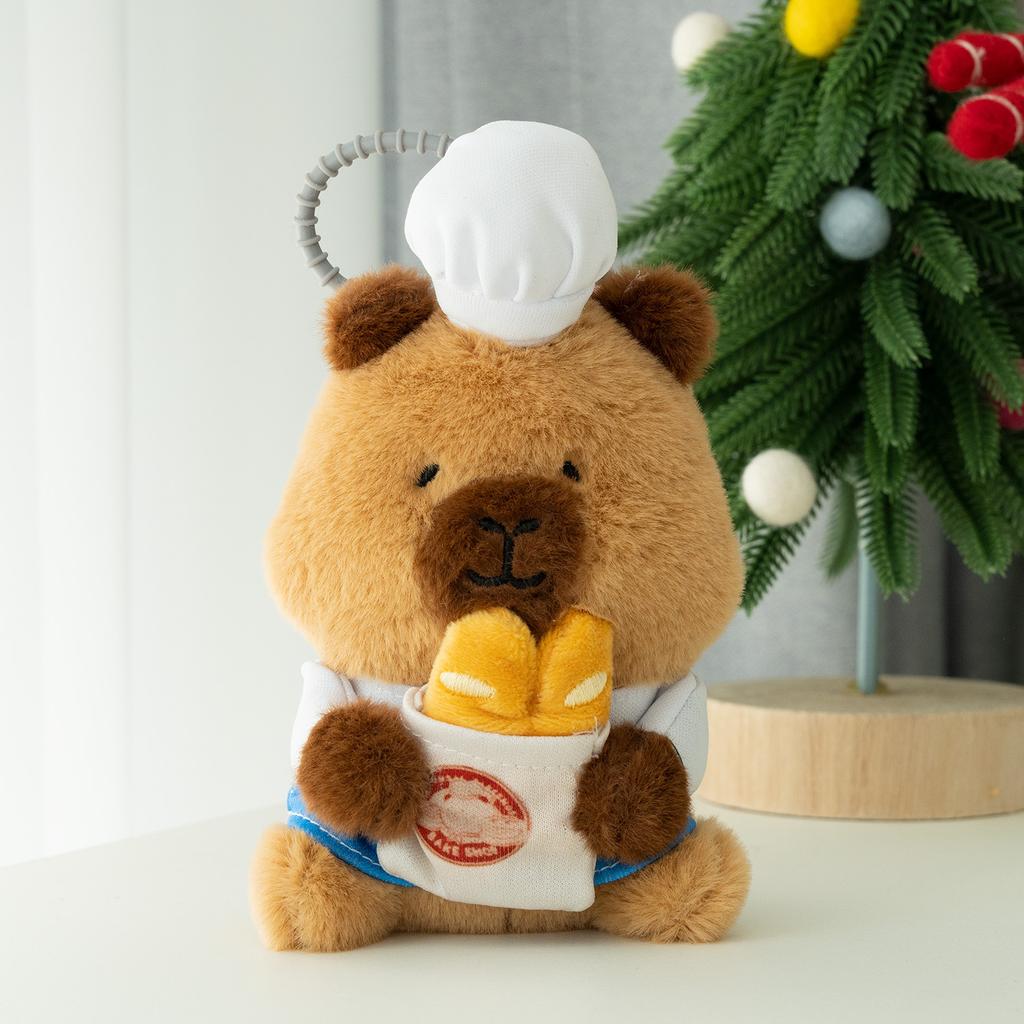 Капибала плюшевый кулон, милая кукла-капибар, тряпичная кукла, брелок, 4-дюймовая кукла-захват