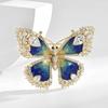Изысканные роскошные красочные циркониевые броши-бабочки для женщин, персонализированные жемчужные эмалированные булавки для платья, кардиган, брошь с насекомыми