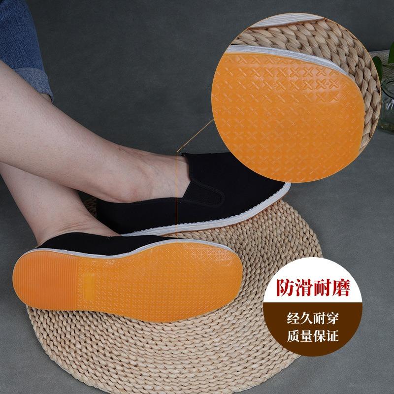 Old Beijing Cloth Shoes Men's Handmade Lasagna Casual Black Cloth Shoes Medium Old Dad Shoes