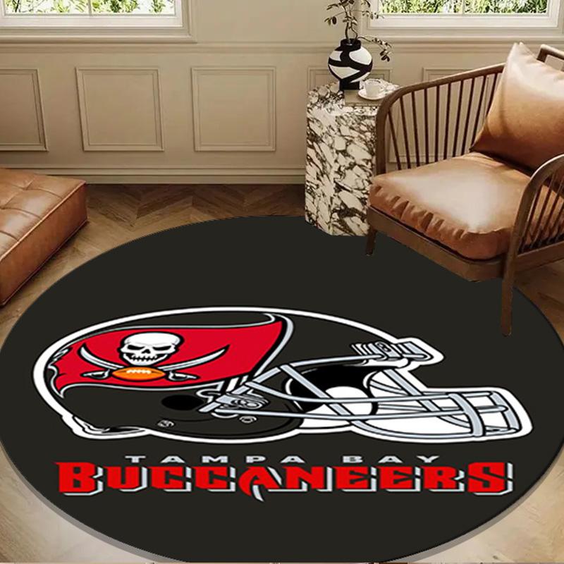 Tampa Bay Buccaneers Logo Round mat, Anti-slip Circle Carpet Chair rug For livingroom,Bedroom, doormat home decor Gift Christmas Gifts