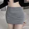 Сексуальная ультратонкая узкая мини-юбка без подкладки, однотонная, с низкой посадкой, прозрачная