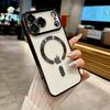 KEYSION Магнитный чехол с покрытием для MagSafe для iPhone 17 Pro Max 17Air Прозрачный ТПУ Противоударный чехол для телефона с защитой объектива