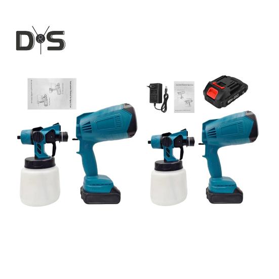 Беспроводной краскопульт со съемным баком, 3 режима распыления, регулируемый расход, ручной краскопульт с питанием от аккумулятора