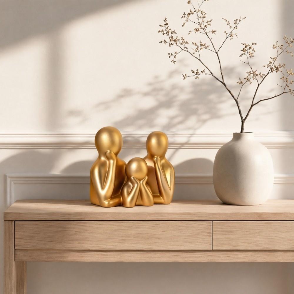 Plastic Minimalist Figure Statue Parent-Child Figurine  Wine Cabinet Decor