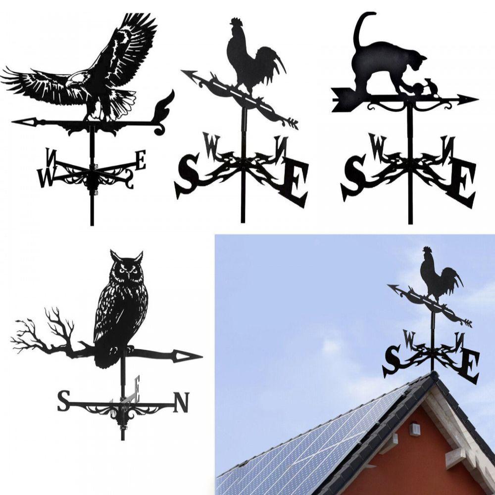 Black Wind Indicator Metal Weathercock Creativity Weather Vane