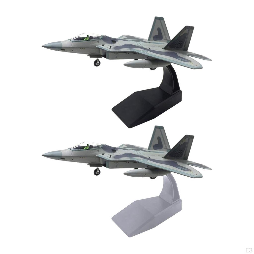 Модель истребителя F22 в масштабе 1/100 с подставкой для демонстрации для дома и офиса