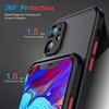 Shockproof Armor Matte Case For iPhone 16 15 14 13 12 11 Pro Max XR XS X 7 8 Plus SE Mini Luxury Silicone Bumper Clear Hard PC Cover Capa