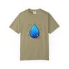 Blue Water Droplet T-shirt | Cartoon Raindrop Graphic