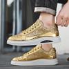 2025 Men Sneakers Male Gold Luxury Glitter Shoes Streetwear Hip Hop Casual shoes Chaussures Homme