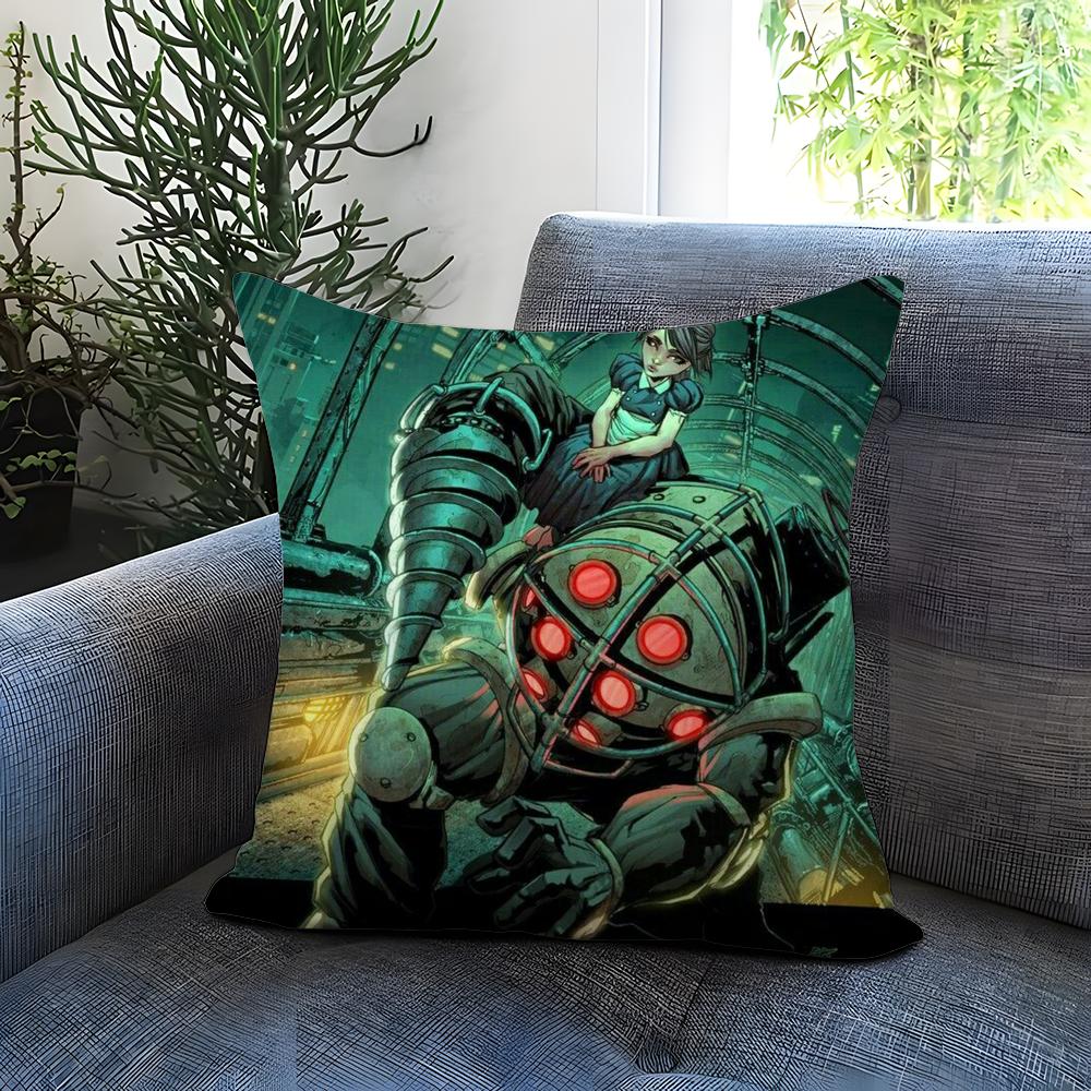 Фан-арт B-BioShock RaptureS Наволочка Удобная Двусторонняя Наволочка Идеально для Автомобиля Дивана Спальни и Многого Другого