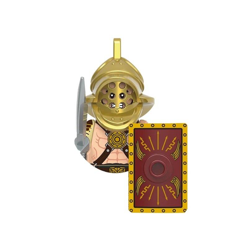 Medieval Figures Building Blocks Ancient Roman Soldiers Western Knights Warriors Gladiator Archer Castle War Bricks Kids Toys