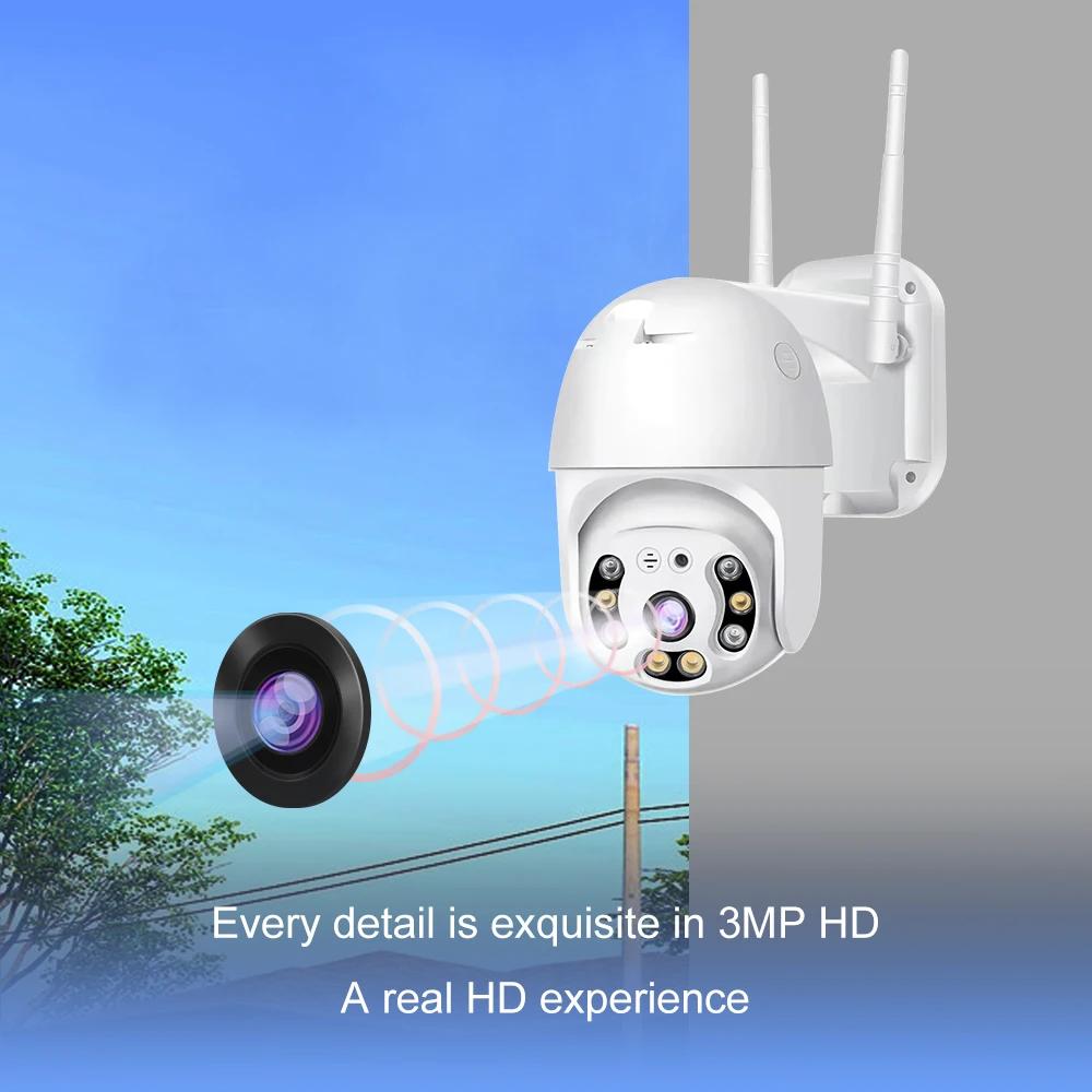 Smart Outdoor Home WiFi IP Monitoring Cam, Full Color Night Vision Function for CCTV Security Protection