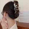 Retro Rhinestone Hair Claw For Women Fashion Metal Chain Tassel Hair Clip Crab Clamp Hairgrip Girls Hair Accessories Party Jewelry