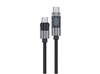 Encore Energy new cable with display USB-C x2 5A QC PD 100W cable for charging and data transfer 100 cm braided black EE154-CC