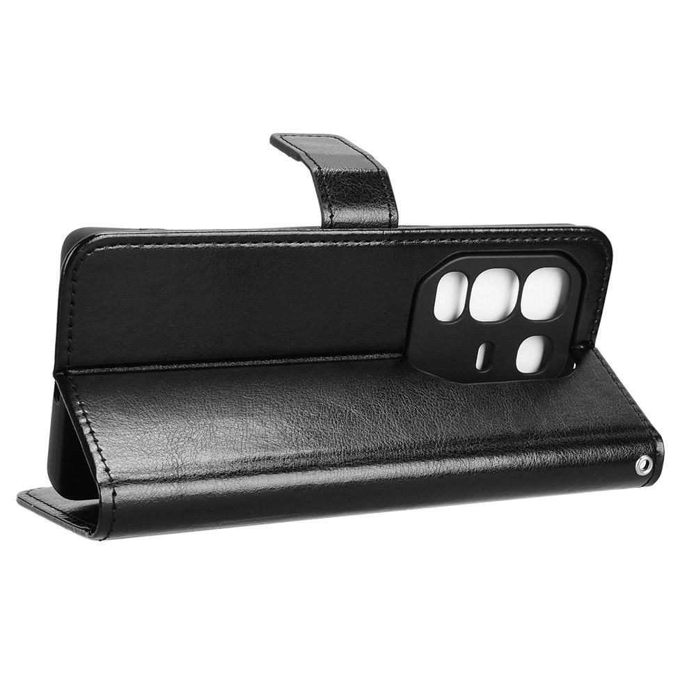 For Infinix Note 50 Pro+ 5G PU Leather Case with Strap Crazy Horse Texture Phone Wallet Cover