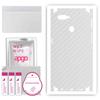 apgo Protective Skin Sticker for the Back+sides Compatible with Oppo A7, Full Wrap Film, Foil, Vinyl - Pattern Transparent Carbon