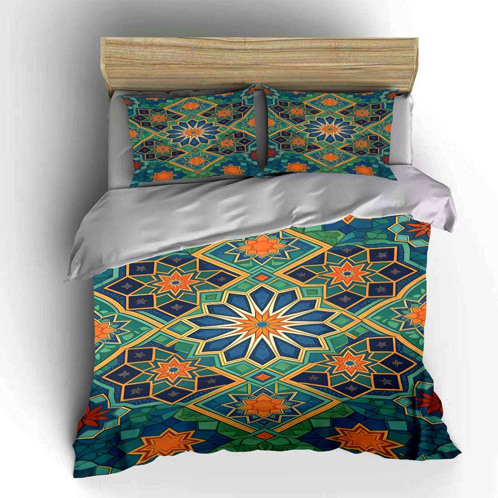 Geometric stars and flowers. Bedding sets Duvet cover sets Duvet covers Pillowcases(1* Duvet Cover 2* Pillowcases without duvet insert)