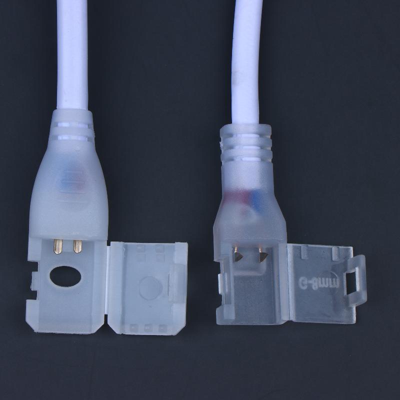 5PCS 2PIN LED Strip Connection Cable 220V AC Fits 4MM X 10MM COB Strip for Indoor Window Decor Lighting