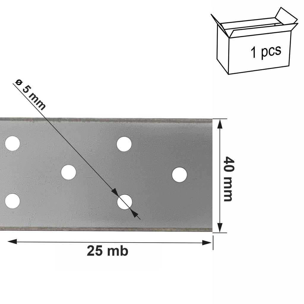 Perforated tape 40x20mm x 25m (1)