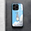 Чехол для телефона S-Spirited CARTOON A-Away Для iPhone 17 Air 16 E Pro Max 15 14 13 Mini 12 Pro 11 Max Plus Черная стеклянная крышка