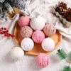 3Pcs Fashion Xmas Tree Ornaments Foam Ball Christmas Decor Hanging Pendant Sequins Ball Party Decor