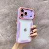 Прозрачный модный чехол из стекла для iPhone 17 Pro Max Air 16 Pro 15 14 13 Ударопрочная защита Изменение серии 17
