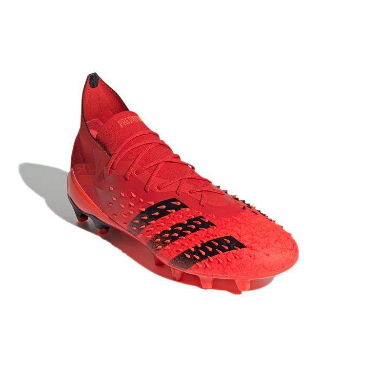 Adidas Predator Freak.1 AG Demonskin - Солнечно-красные мужские кроссовки Core-Black FY6253