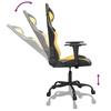 Gaming Chair with Massage Function Black & Gold Faux Leather