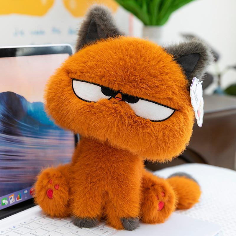 Soft Short Plush Cat Doll With Fluffy Filling For Kids Room Decoration
