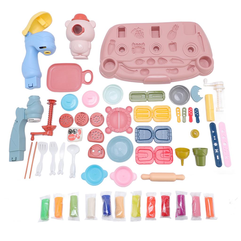 Color Dough Play Set Plastic Develop Creativity Improve Hands Eye Coordination Fun Noodle Maker