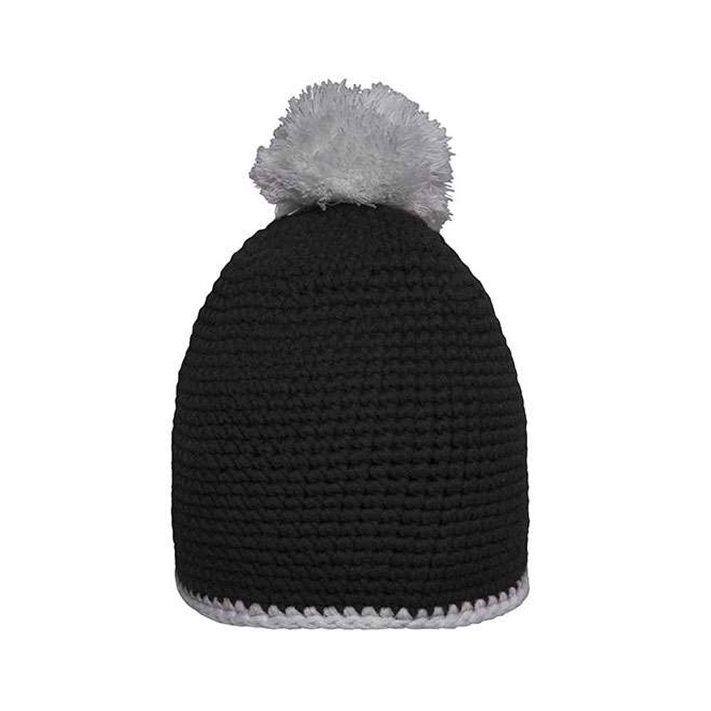 Myrtle Beach Contrast Striped Pom Pom Beanie