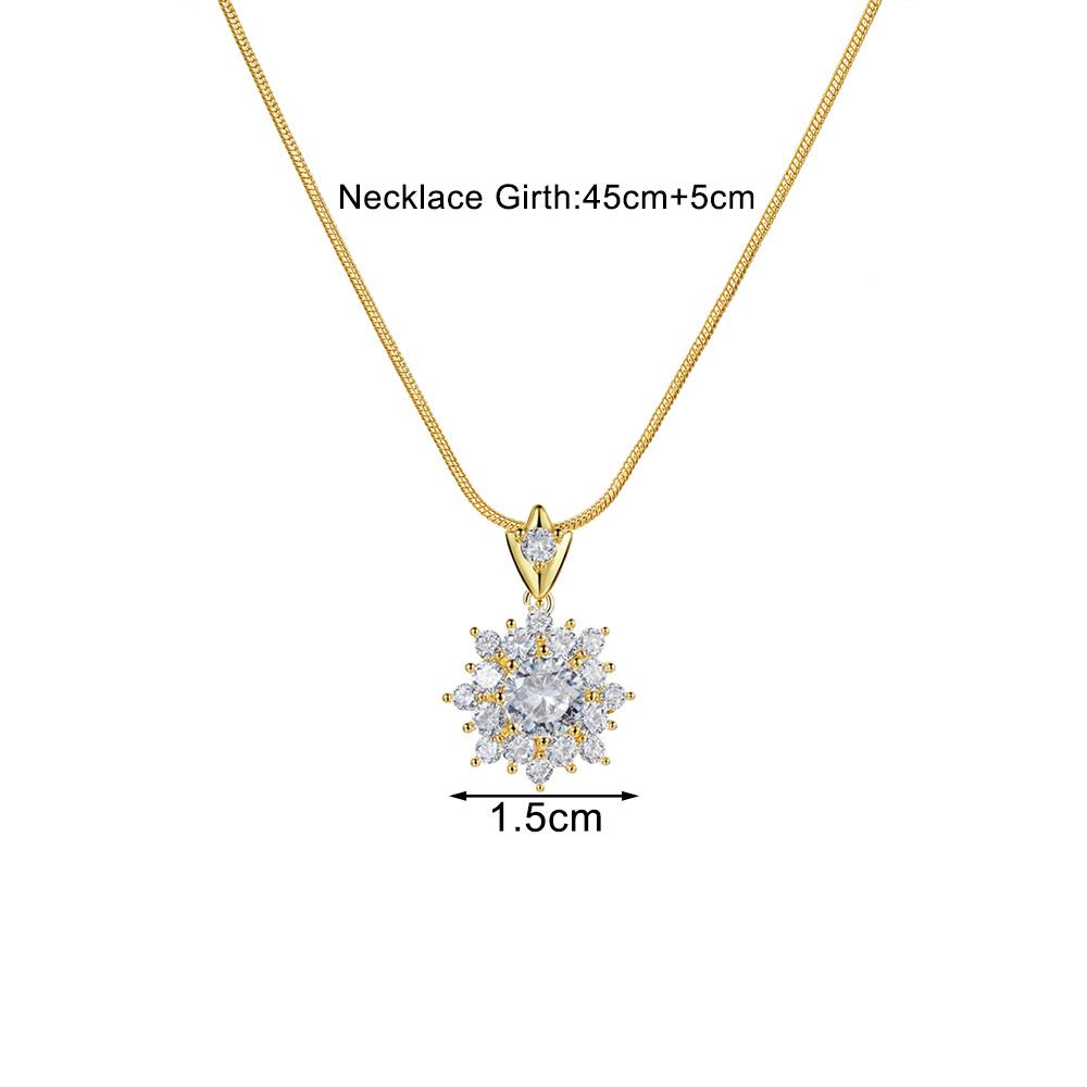 Высококачественное медное ожерелье с подвеской для женщин, гламурные украшения на шею с цирконом