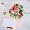 3D вылетающая поздравительная открытка с несколькими красочными цветочными декорами, поздравительная открытка с конвертом, акварельная живопись, рождественский, новогодний подарок