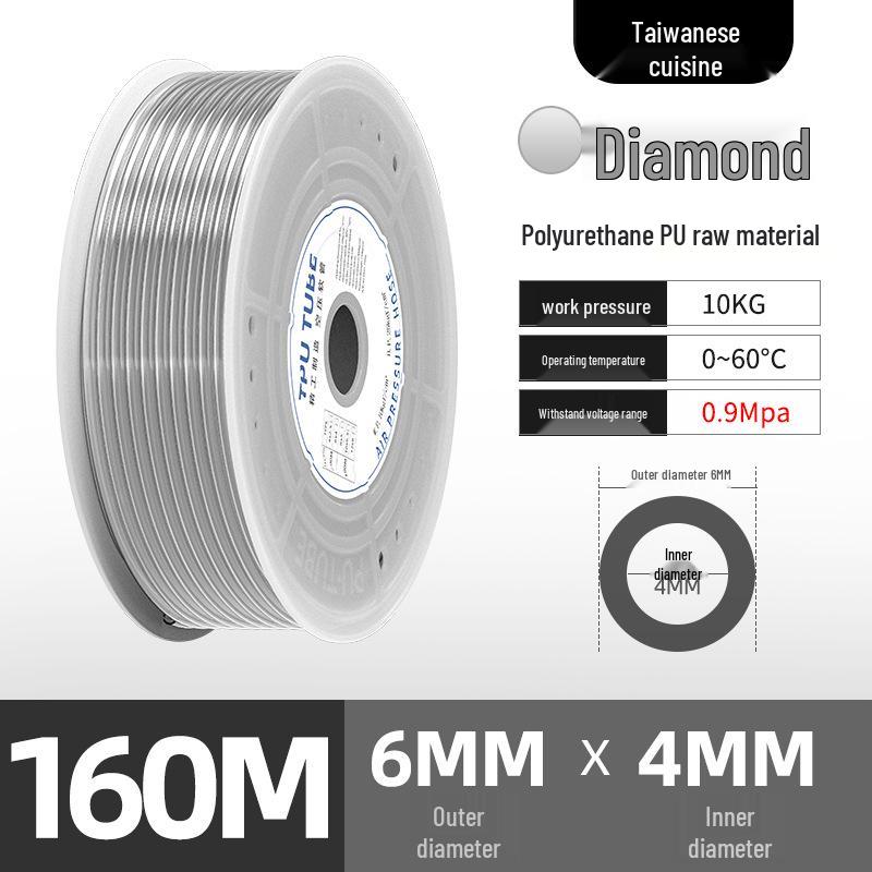 Durable 8mm PU Pneumatic Air Hose, 12mm Tube, Wear & Pressure Resistant - Compressor Accessory