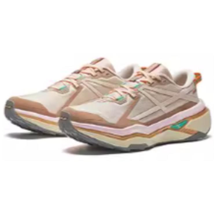 Anta Peregrine Falcon 2 Fabric Cushioning, Wear Resistant Low top Running Shoes Women's Beige Brown 122445502A-1