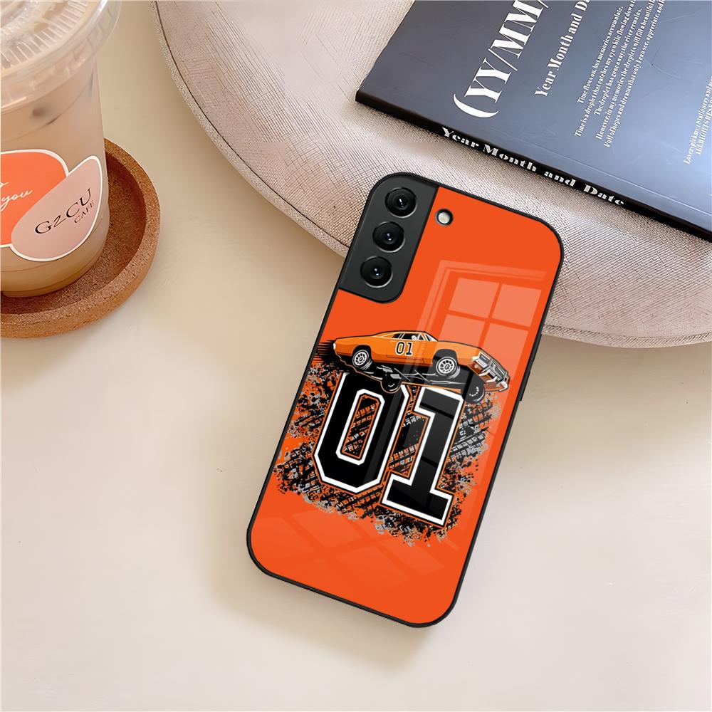 The General Lee Dukes Of Hazzard 01 Phone Case Glass For Samsung Galaxy S26 S25 S23 S24 S21 S22 S20 Ultra Fe Plus A15 A14 Cover