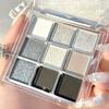 9 цветов Punk Smokey Eyeshadow Palette Cool Toned Matte Glitter Eye Shadow Makeup Palette Gray Black Eye Pigment Makeup Palette