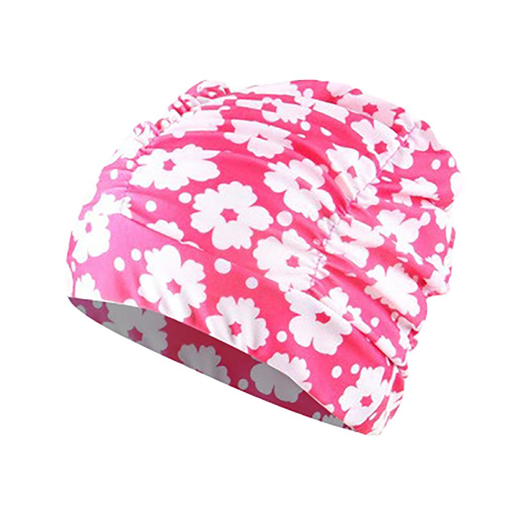 Женская модная плиссированная удобная шапочка для купания большого размера с длинными волосами и ушками для плавания