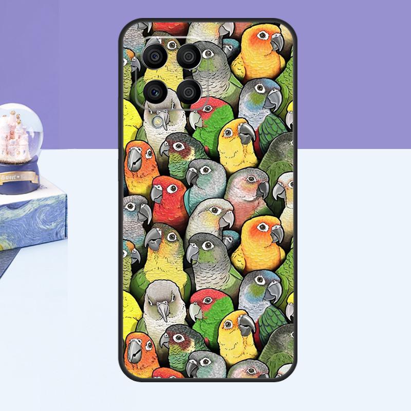 Colorful Parrots Case For Samsung Galaxy M52 M32 M12 M21 M15 M55 M56 M36 M16 M06 M13 M33 M53 M14 M34 M54 M31