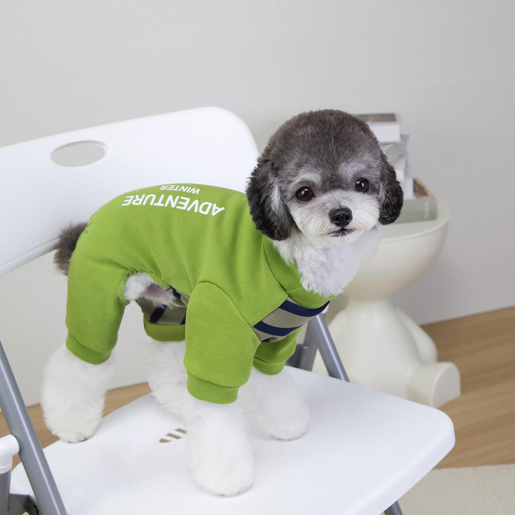 Winter Thickened Fleece Four-Legged Dog Pet Clothes Piano-Patterned Home Wear for Small Breeds Cold Weather Apparel