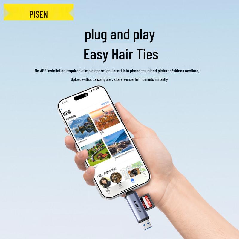 Pisen USB 3.0 Type-C 2-in-1 SD/TF Card Reader