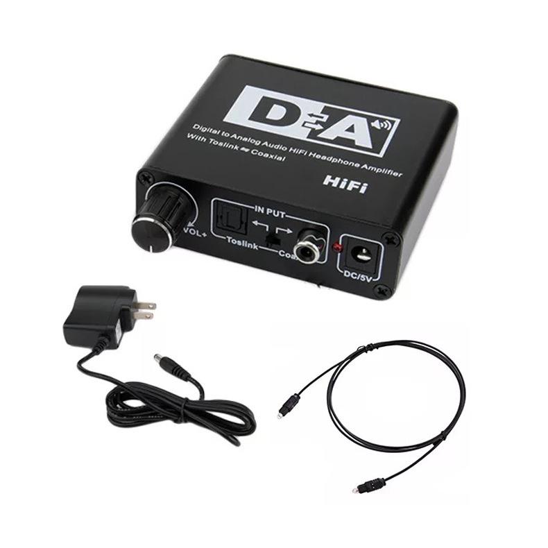 5.1 Channel Digital To Analog Audio Converter with Adjustable Optical Coaxial To 3.5mm Output