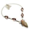 Orange Seraphinite Morganite Gemstone 925 Silver Plated Necklace 18"