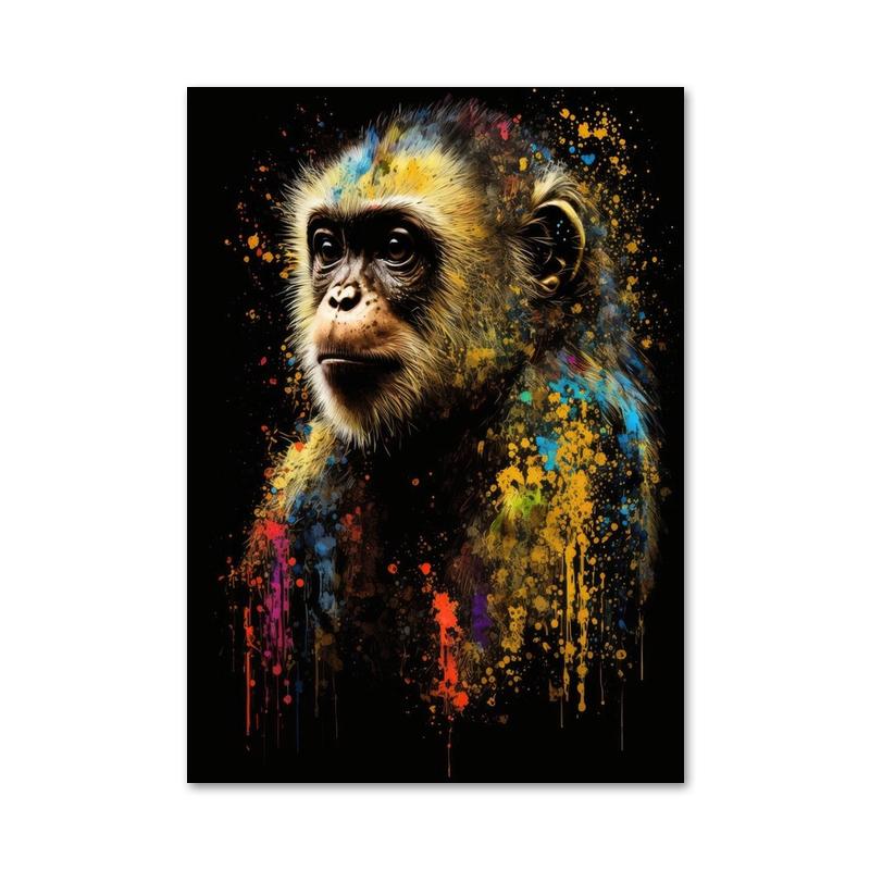 Современные граффити животные лев обезьяна тигр постеры и принты абстрактная акварель живопись холст настенные художественные картины для домашнего декора