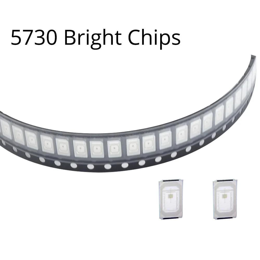 200 шт SMD SMT 5730 0,5 Вт 6000-6500 К 3,0-3,2 В ультра яркий теплый белый красный синий DIY светодиодные излучающие диоды чип свет поверхностный монтаж