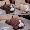 Cute Lying Down Dog Doll Throw Pillow Boys and Girls Sleeping Puppy Doll Side Herding Dog Plush Toy Cloth Doll Gift