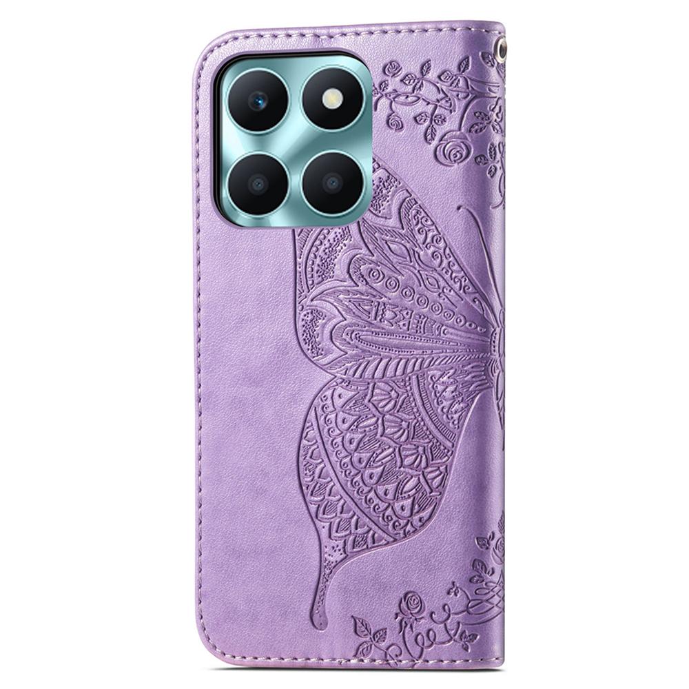 For Honor X6a 4G Case Wallet Leather Phone Cover Butterfly Pattern
